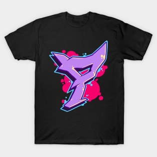 Letter P -  Graffiti Street Art Style T-Shirt